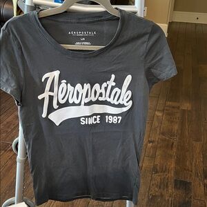 Aeropostale Charcoal Tee with White raised Logo C376
